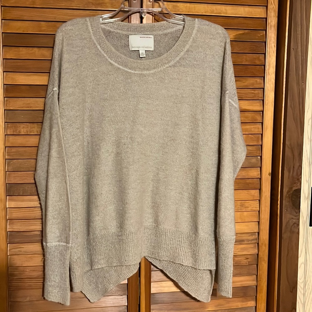 Banana Republic khaki sweater. Size: medium